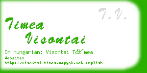 timea visontai business card